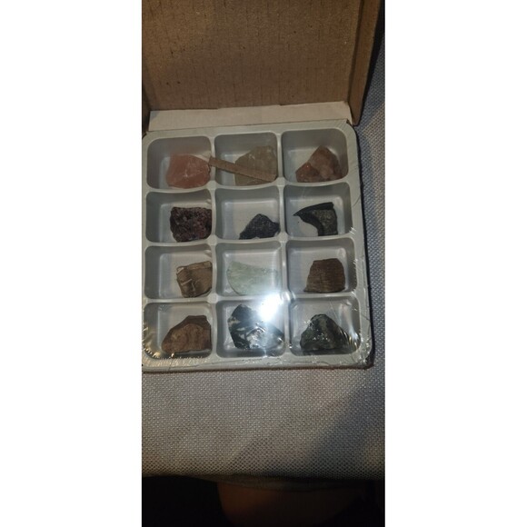 12pc Rough Raw Gemstone Blue/Green Quartz Crystal Healing Specimen - Picture 2 of 4